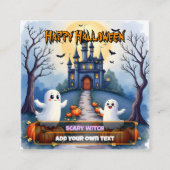 Halloween Spooky Cute Trendy Collection スクエア名刺 (正面)