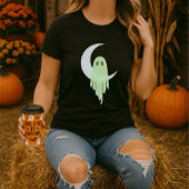 Halloween Spooky Ghost Dripping Moon  Tシャツ