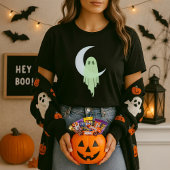 Halloween Spooky Ghost Dripping Moon  Tシャツ