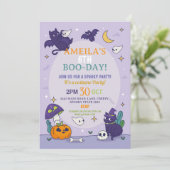 Halloween Spooky Ghosts Party Birthday Invite 招待状 (スタンド正面)