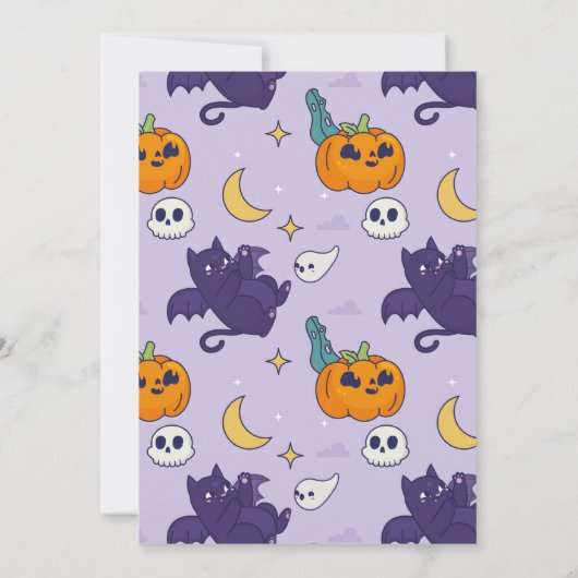 Halloween Spooky Ghosts Party Birthday Invite 招待状 (裏面)