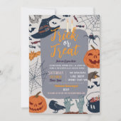 Halloween Spooky Ghosts Party Pumpkins Invite 招待状 (正面)