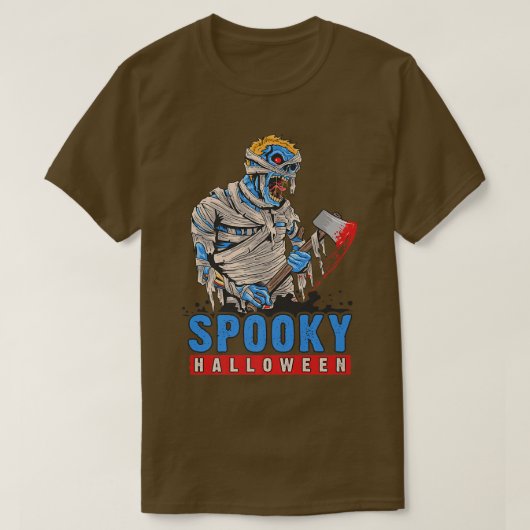 Halloween, Spooky Mummy Zombie With Ae 4179 Tシャツ (デザイン正面)