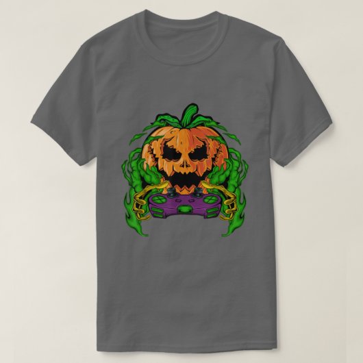 Halloween Spooky Pumpkin Video Games Gamer Jack O  Tシャツ (デザイン正面)
