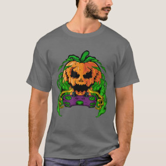 Halloween Spooky Pumpkin Video Games Gamer Jack O  Tシャツ
