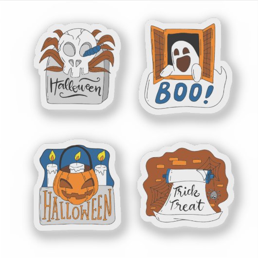 Halloween spooky scary sticker collection シール (正面)