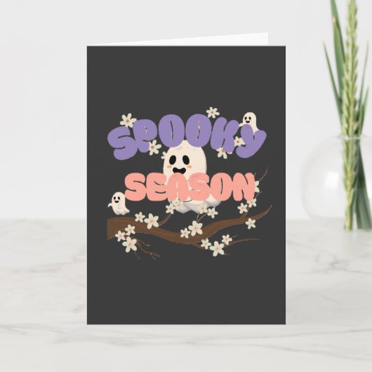 Halloween Spooky Season Folded Greeting Card カード (正面)