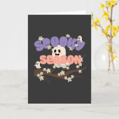 Halloween Spooky Season Folded Greeting Card カード (黄色い花)