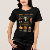 Halloween “Spooky Syllables” Poster – Fun Class トライブレンドＴシャツ (正面)
