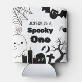 Halloween Sppoky One First Birthday party 缶クーラー (裏面)