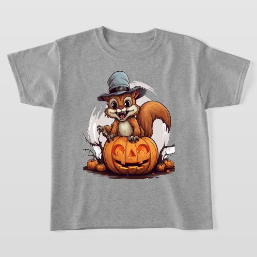 Halloween Squirrel Tシャツ (レイダウン)