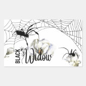 Halloween Stamp Collection "Black Widow" 長方形シール (正面)