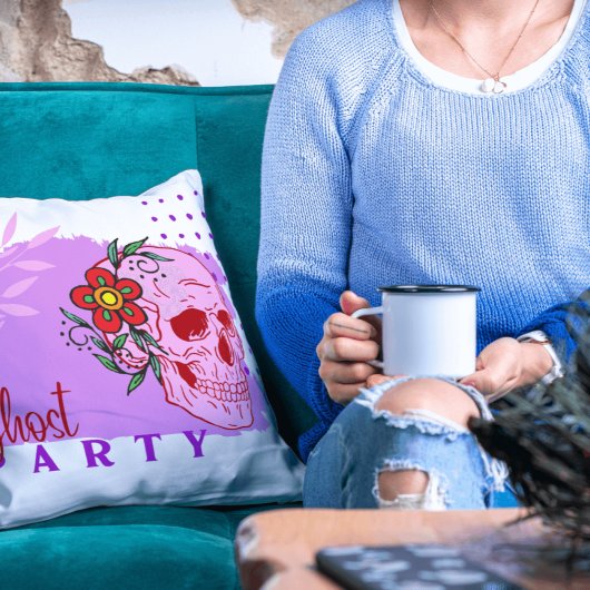 Halloween Stamp Collection "Ghost party" on a クッション