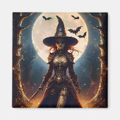 Halloween Steampunk Forest Witch マグネット (正面)
