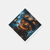 Halloween Steampunk Gothic Jack-O-Lantern スタンダードカクテルナプキン (角)