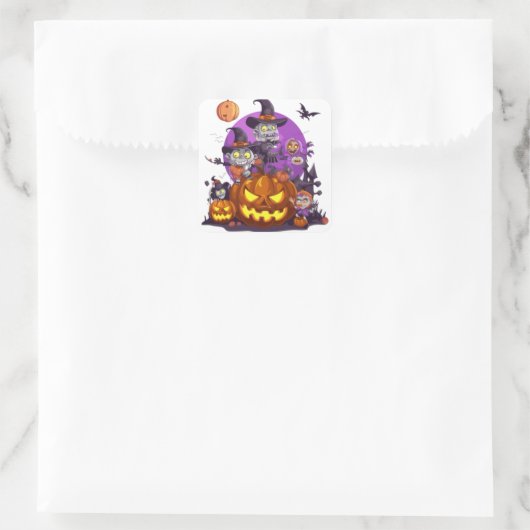 Halloween stickers スクエアシール (バッグ)