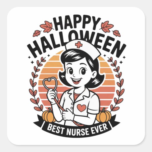 Halloween Stickers – Spooky, Fun & Festive Designs スクエアシール (正面)