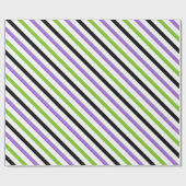 Halloween Stripes – Bold Diagonal Pattern ラッピングペーパー (フラット)