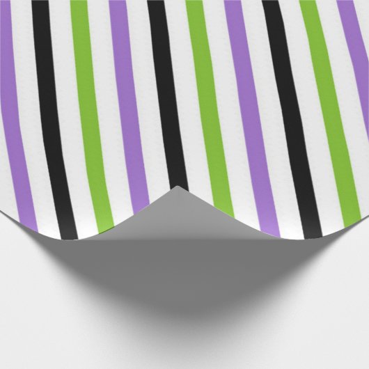 Halloween Stripes – Bold Diagonal Pattern ラッピングペーパー (角)