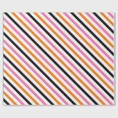 Halloween Stripes – Bold Diagonal Pattern ラッピングペーパー (フラット)