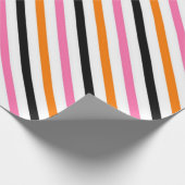 Halloween Stripes – Bold Diagonal Pattern ラッピングペーパー (角)