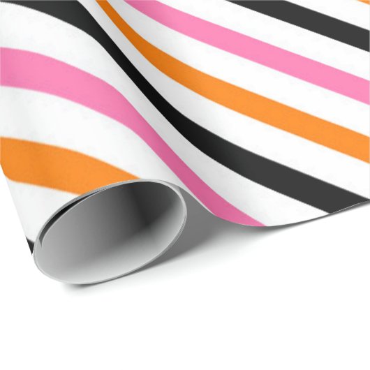 Halloween Stripes – Bold Diagonal Pattern ラッピングペーパー (ロールコーナー)