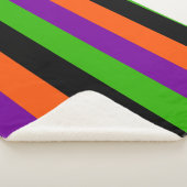 Halloween Stripes in Classic Colors シェルパブランケット (3/4)