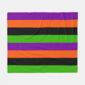 Halloween Stripes in Classic Colors フリースブランケット (正面(横))