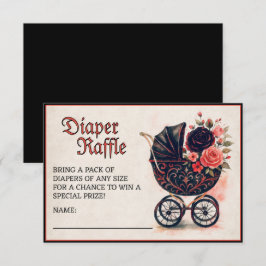 Halloween Stroller Diaper Raffle Baby Shower エンクロージャーカード