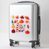 Halloween style Leaves And Pumpkin Design シール (スーツケース)