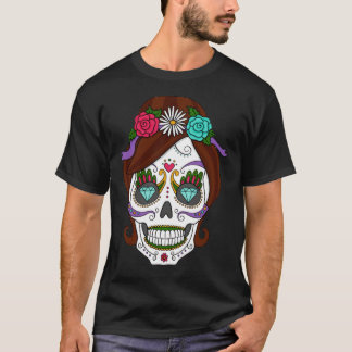 Halloween - Sugar Skull Face Paint Relaxed Fit  Tシャツ