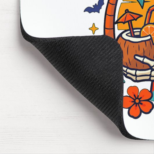 Halloween Summer Ween Skeleton Spooky Vacation Flo マウスパッド (コーナー)