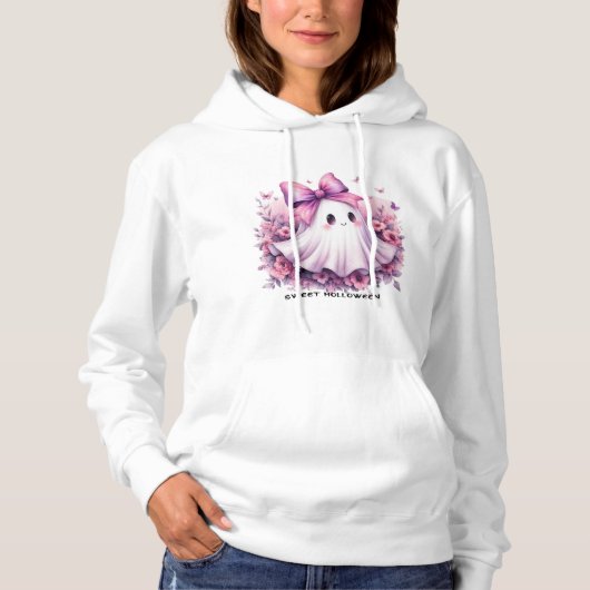 Halloween Sweatshirt, Women Cute Spooky Season パーカ (正面)