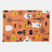 Halloween Symbols background キッチンタオル (横)