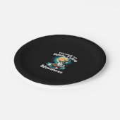 Halloween T Hooked on Spooky Fishing ペーパープレート (アングル)