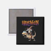 Halloween T-rex Skeleton Ride  マグネット (正面/裏面)