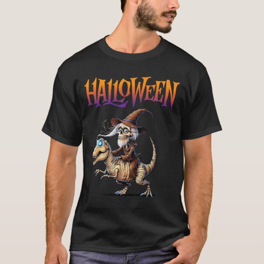 Halloween T-rex Skeleton Ride  Tシャツ (正面)