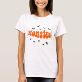halloween t-shirt retro lettering, spooky season tシャツ (正面)