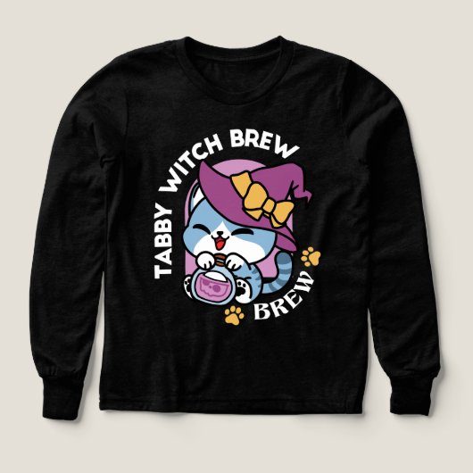 Halloween Tabby Cat – Witch Hat & Potion Art (デザイン正面)