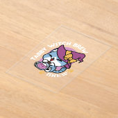 Halloween Tabby Cat – Witch Hat & Potion Art アクリル招待状 (レイダウン)