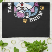 Halloween Tabby Cat – Witch Hat & Potion Art キッチンタオル (折り畳み)