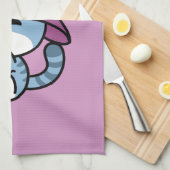 Halloween Tabby Cat – Witch Hat & Potion Art キッチンタオル (四つ折り)