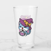 Halloween Tabby Cat – Witch Hat & Potion Art タンブラーグラス (裏面)