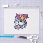 Halloween Tabby Cat – Witch Hat & Potion Art 薄葉紙 (クラフト)