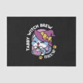 Halloween Tabby Cat – Witch Hat & Potion Art 薄葉紙 (正面)