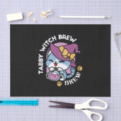 Halloween Tabby Cat – Witch Hat & Potion Art 薄葉紙 (クラフト)