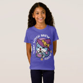 Halloween Tabby Cat – Witch Hat & Potion Art Tシャツ (正面フル)