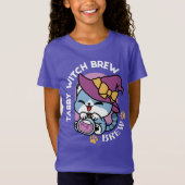 Halloween Tabby Cat – Witch Hat & Potion Art Tシャツ (正面)