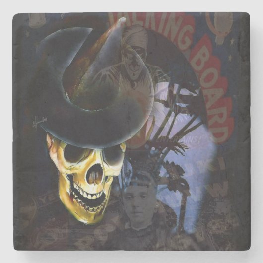 Halloween Talking Board Skeleton Coaster ストーンコースター (正面)