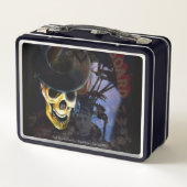 Halloween Talking Board Skeleton Metal Lunch Box メタルランチボックス (裏面)